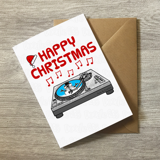 DJ Christmas Card - Music Producer Greeting Card - Musician Xmas Card