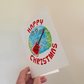 Electric Guitar Christmas Card - Guitarist Xmas Card - Music Teacher Christmas Card