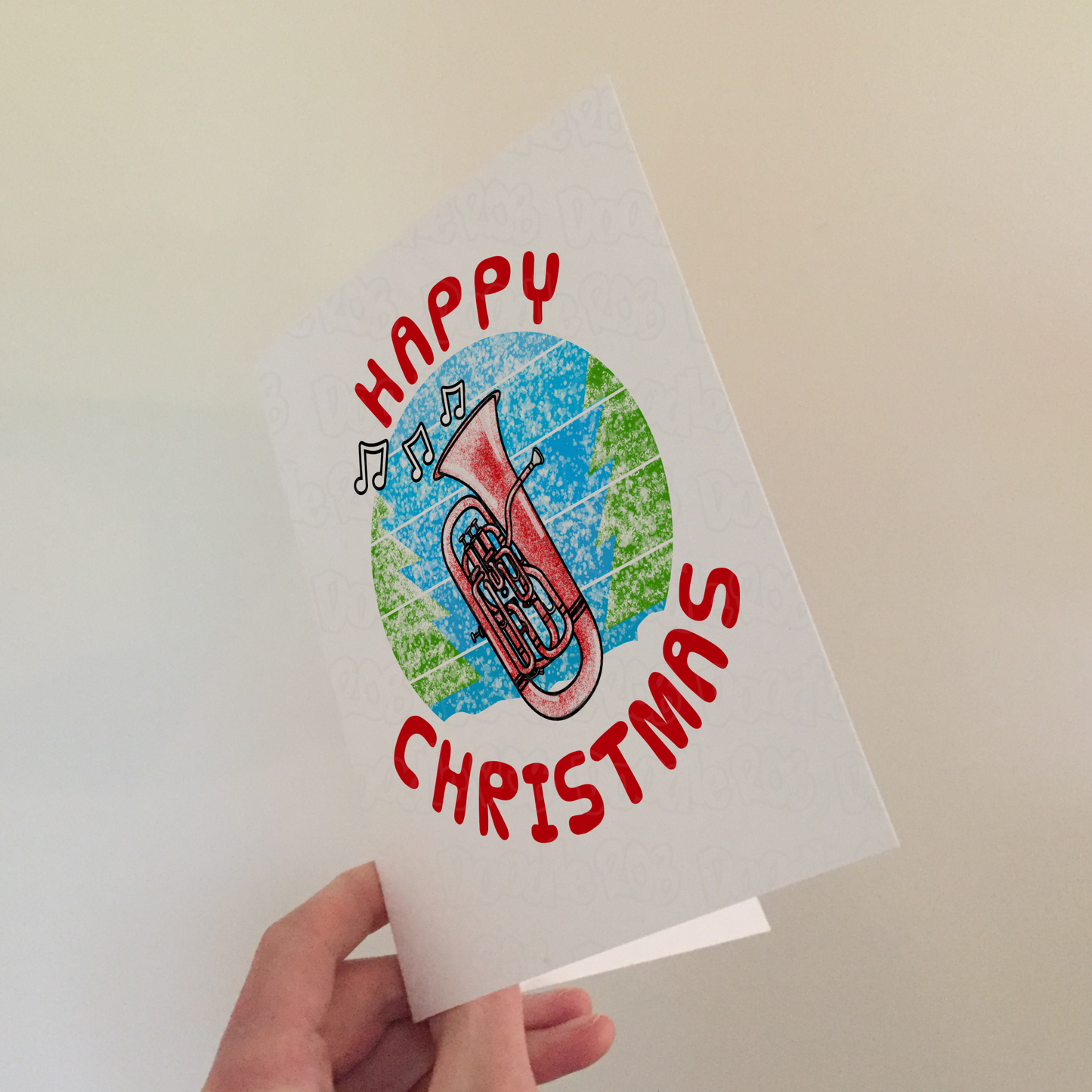 Euphonium Christmas Card - Euphoniumist Xmas Card - Brass Musician Christmas Card