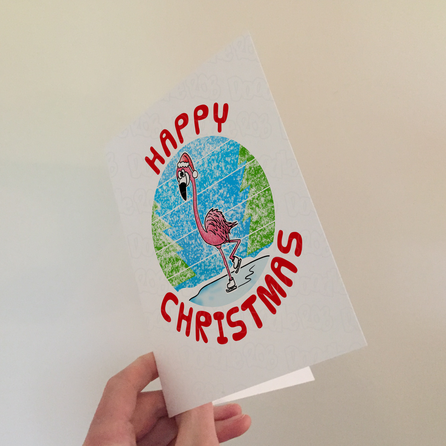 Flamingo Christmas Card - Wildlife Lover Xmas Card - Animal Christmas Card