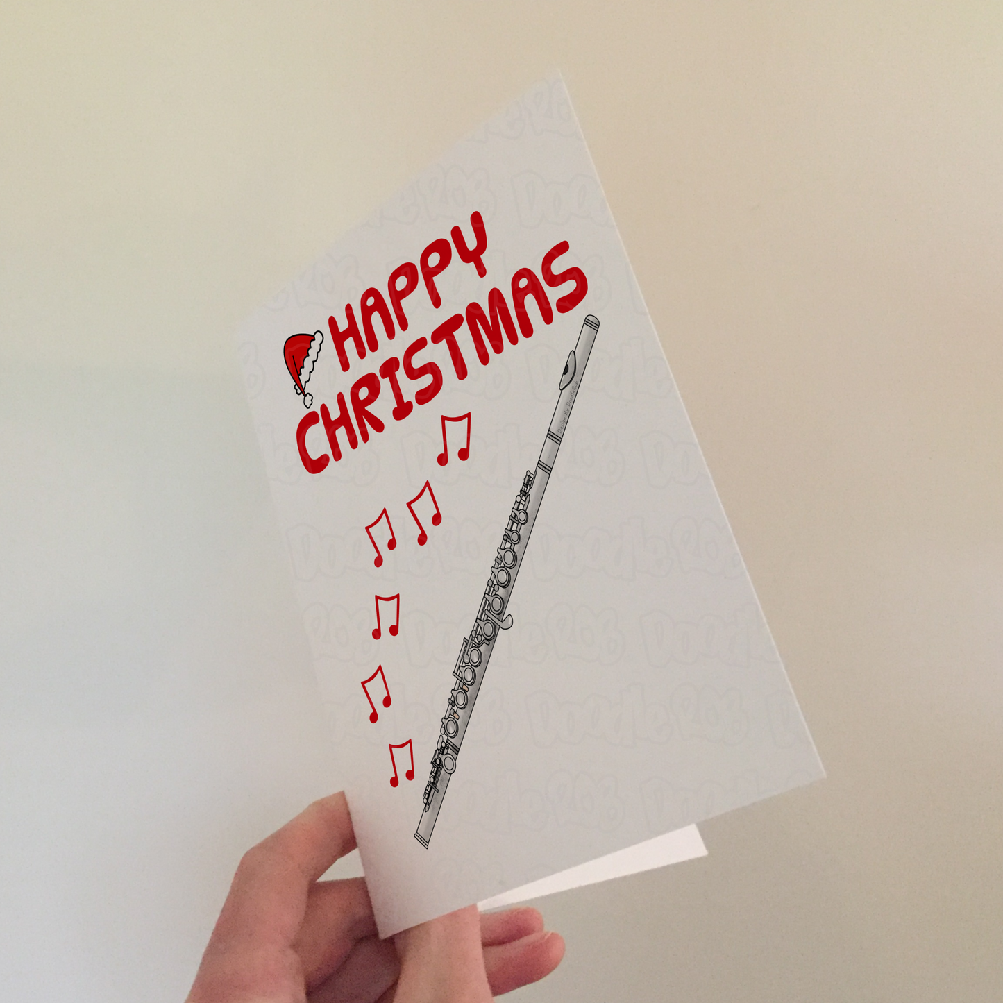 Flute Christmas Card - Flautist Xmas Card - Music Teacher Christmas Card