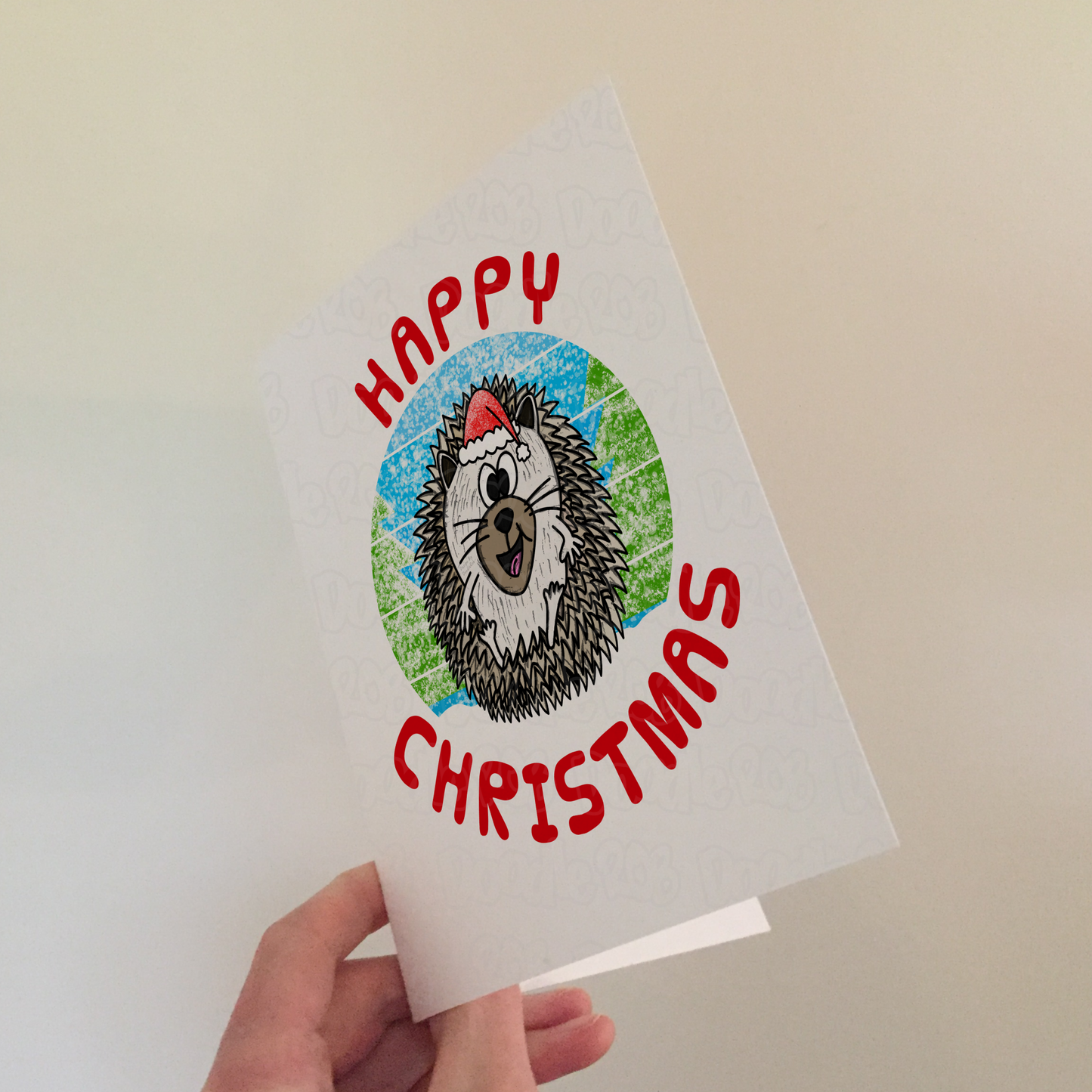 Hedgehog Christmas Card - Wildlife Lover Xmas Card - Nature Christmas Card