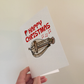 Hurdy Gurdy Christmas Card - Xmas Card For Gurdyist - Folk Musician Greeting Card