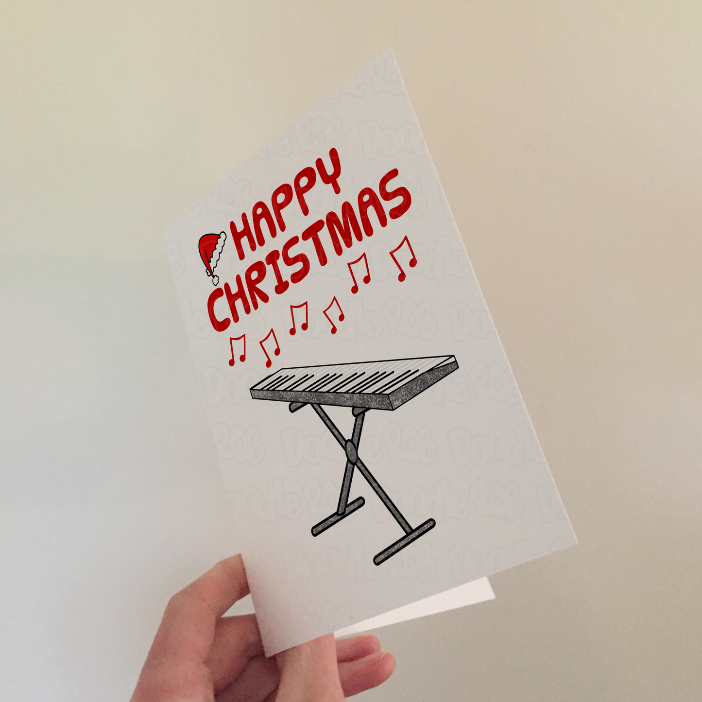 Keyboard Christmas Card - Xmas Card For Pianist - Musician Christmas Card