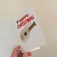 Lute Christmas Card - Xmas Card For Lutenist - Folk Musician Greeting Card