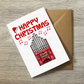 Organist Christmas Card (Santa Hat) - Church Organ Xmas Card - Organ Teacher Christmas Card