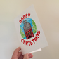 Organist Christmas Card (Snow) - Church Organ Xmas Card - Organ Teacher Christmas Card
