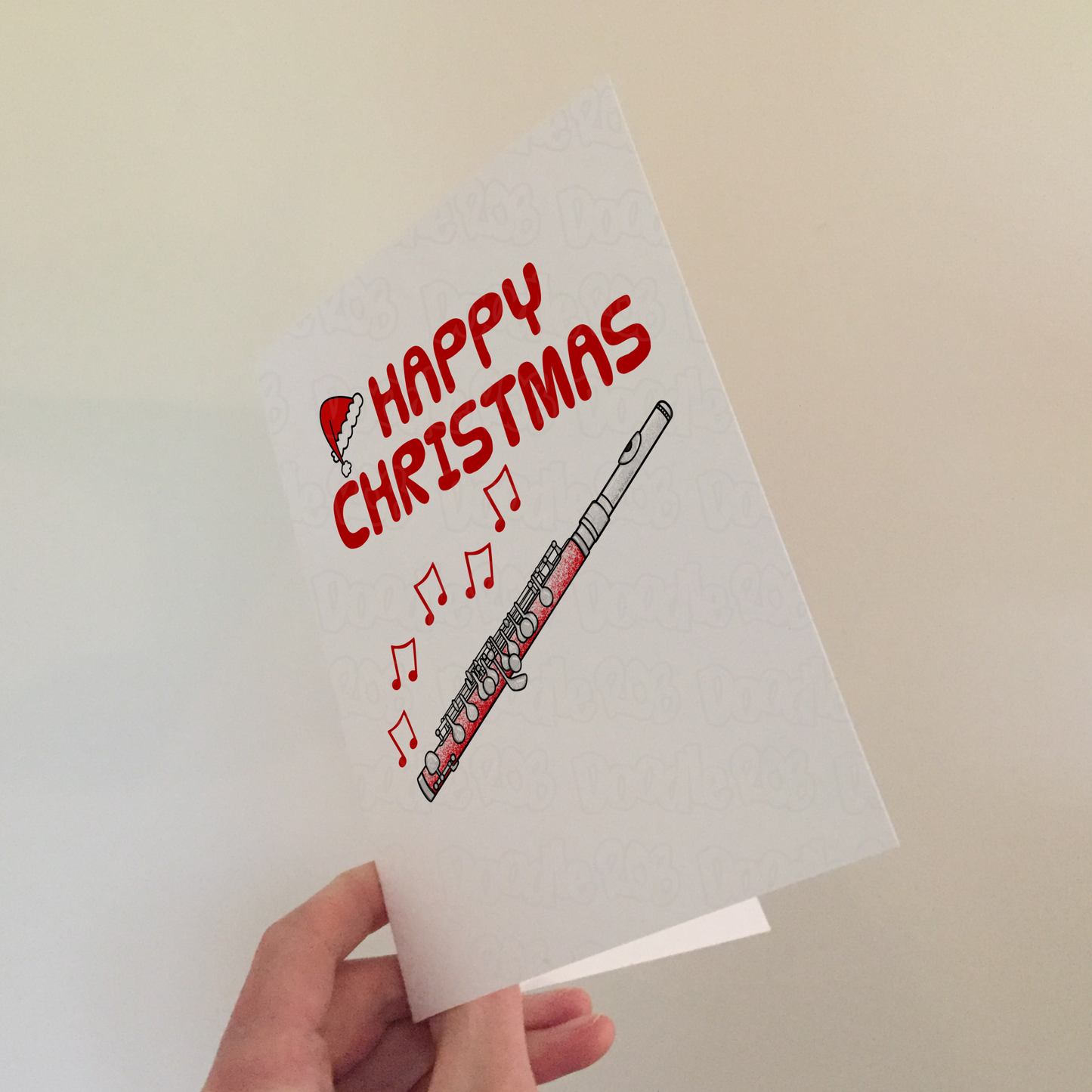 Piccolo Christmas Card - Piccoloist Xmas Card - Music Teacher Christmas Card