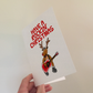 Acoustic Guitarist Christmas Card - Rudolf The Reindeer Playing Acoustic Guitar - Songwriter Xmas Card