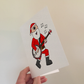 Banjo Christmas Card - Santa Playing Banjo - Banjoist Folk Musician Xmas Card