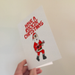 Ukulele Christmas Card - Santa Playing Ukulele - Uke Player Musician Xmas Card