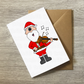 Violin Christmas Card - Santa Playing Violin - Violinist Xmas Card