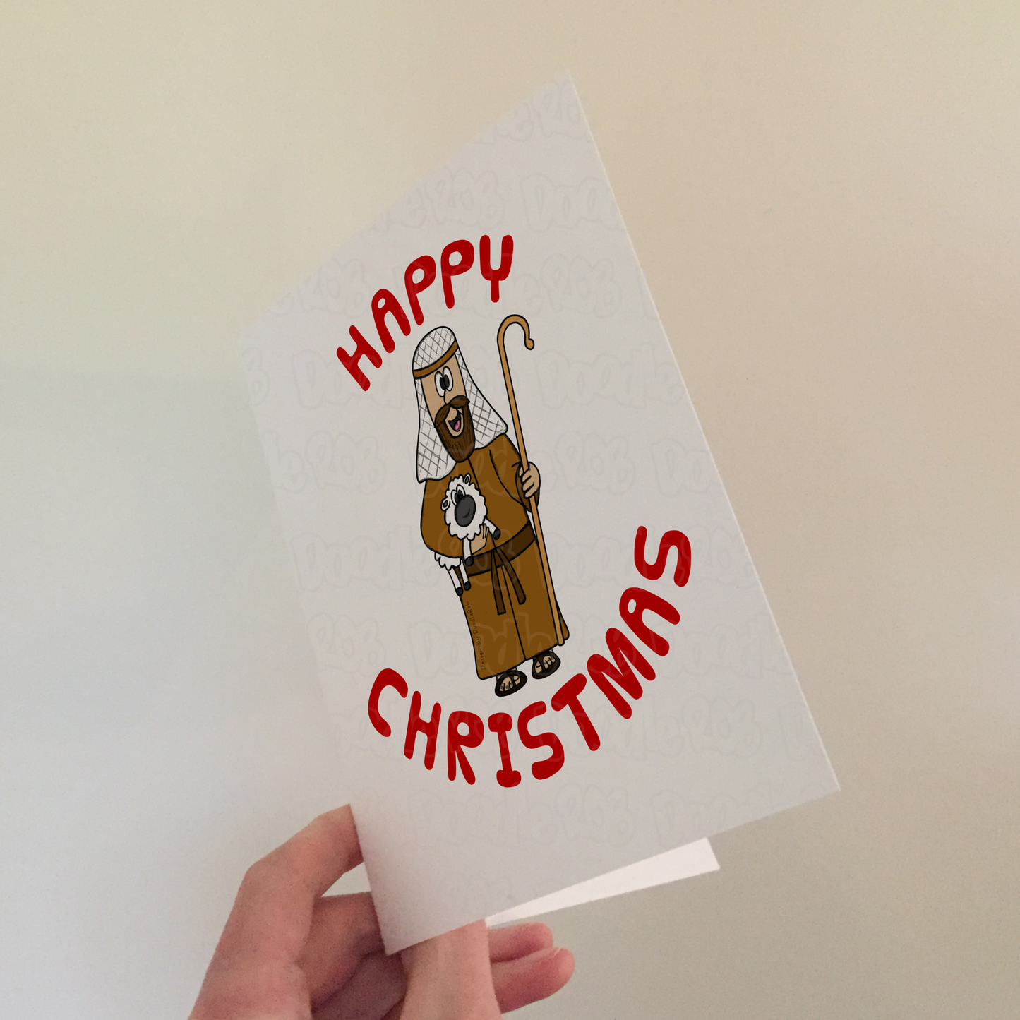 Christmas Shepherd Card - Nativity Card - Church Christmas Card