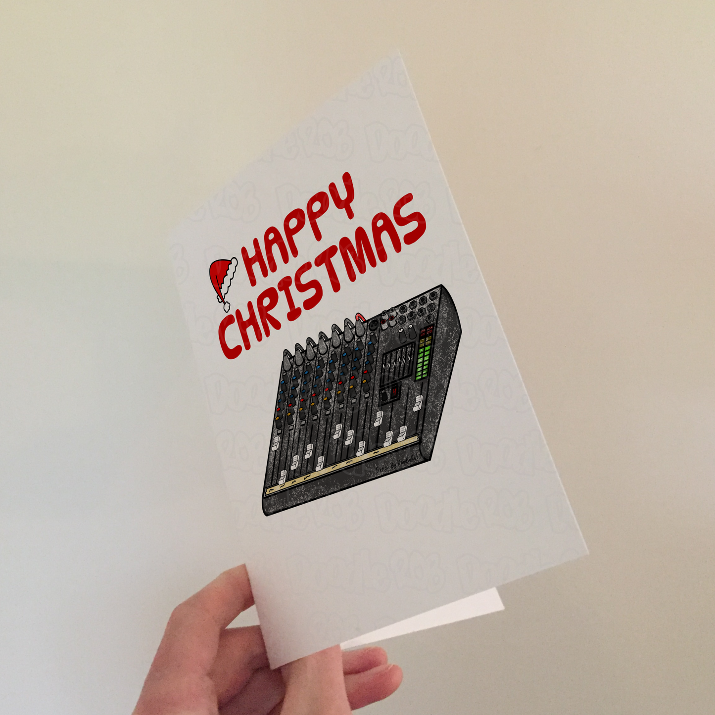 Sound Engineer Christmas Card - Sound Guy Xmas Card - Audio Engineer Greeting Card