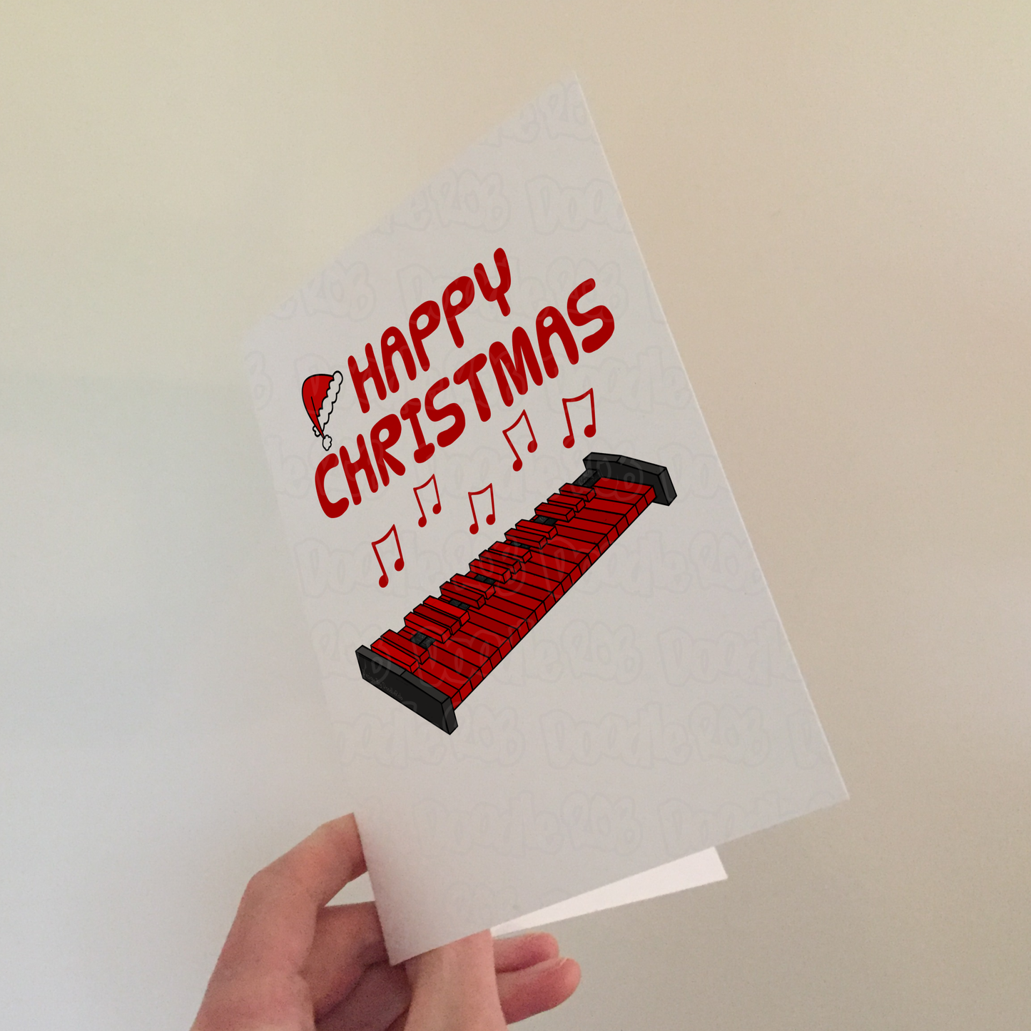 Xylophone Christmas Card - Xmas Card For Xylophonist - Percussionist Greeting Card