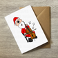 Santa Playing Cello Christmas Card - Cellist String Musician Xmas Card