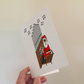 Santa Playing Church Organ Christmas Card - Church Organist Xmas Card