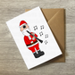 Clarinet Christmas Card - Santa Playing Clarinet - Clarinetist Woodwind Musician Xmas Card