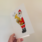 Santa Playing Euphonium Christmas Card - Euphoniumist Brass Musician Xmas Card