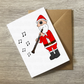 Oboe Christmas Card - Santa Playing Oboe - Oboist Woodwind Musician Xmas Card