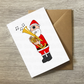 Santa Playing Tenor Horn Christmas Card - Horn Player Brass Musician Xmas Card