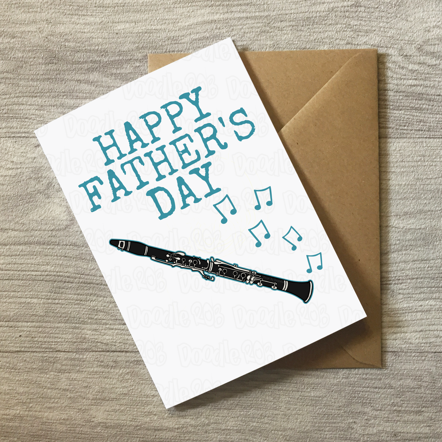 Clarinet Father's Day Card - Dad Clarinetist Woodwind Musician