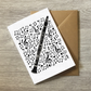 Clarinet Greeting Card (Musical Notes) - Clarinetist Birthday Card - Woodwind Musician Card