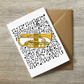 Cornet Greeting Card (Musical Notes) - Cornetist Birthday Card - Brass Musician Card
