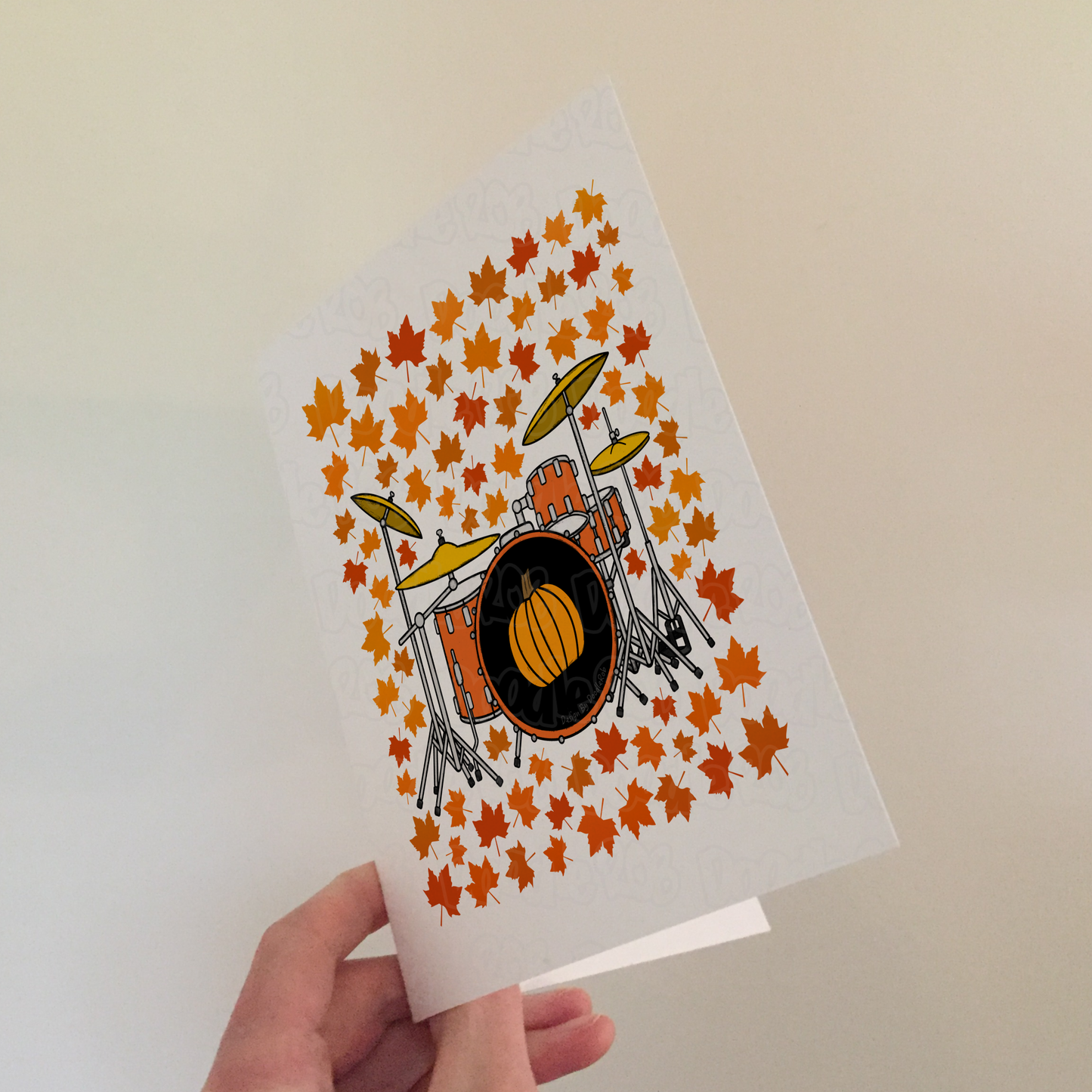 Drummer Autumn Greeting Card - Drummer Percussionist Musician Card