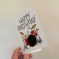 Drummer Birthday Card - Drum Teacher Card - Musician Greeting Card