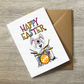 Drummer Easter Card - Easter Bunny Drumming - Kids Easter Card