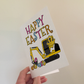 Easter Digger Card - Easter Chick Driving Digger - Kids Easter Card