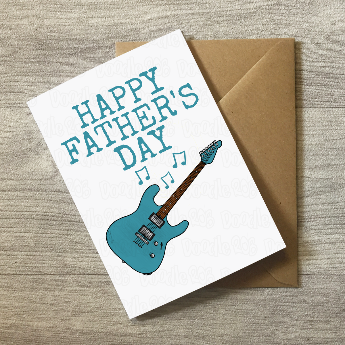 Electric Guitar Father's Day Card - Dad Guitarist Musician