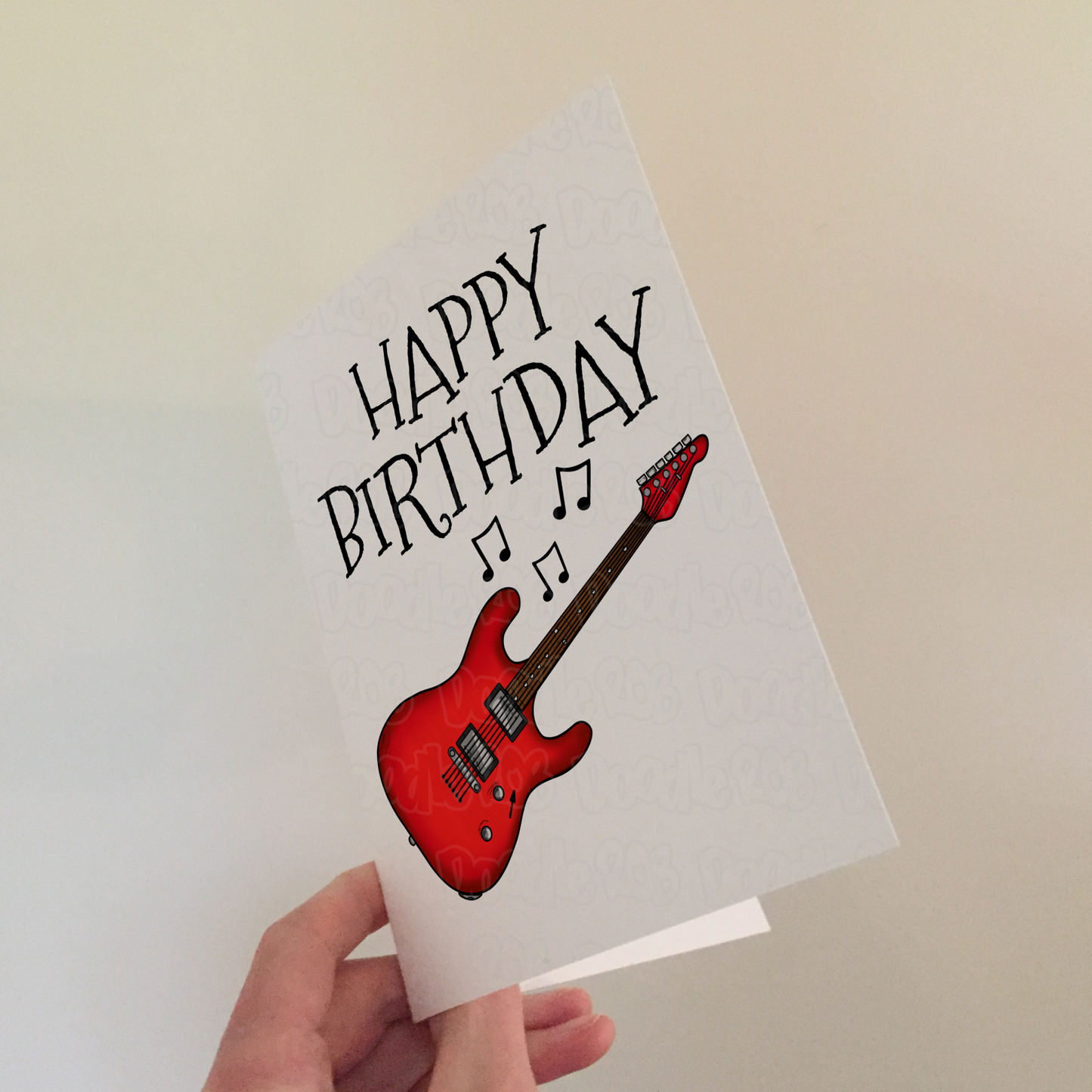 Electric Guitar Birthday Card - Electric Guitarist Birthday - Musician Greeting Card