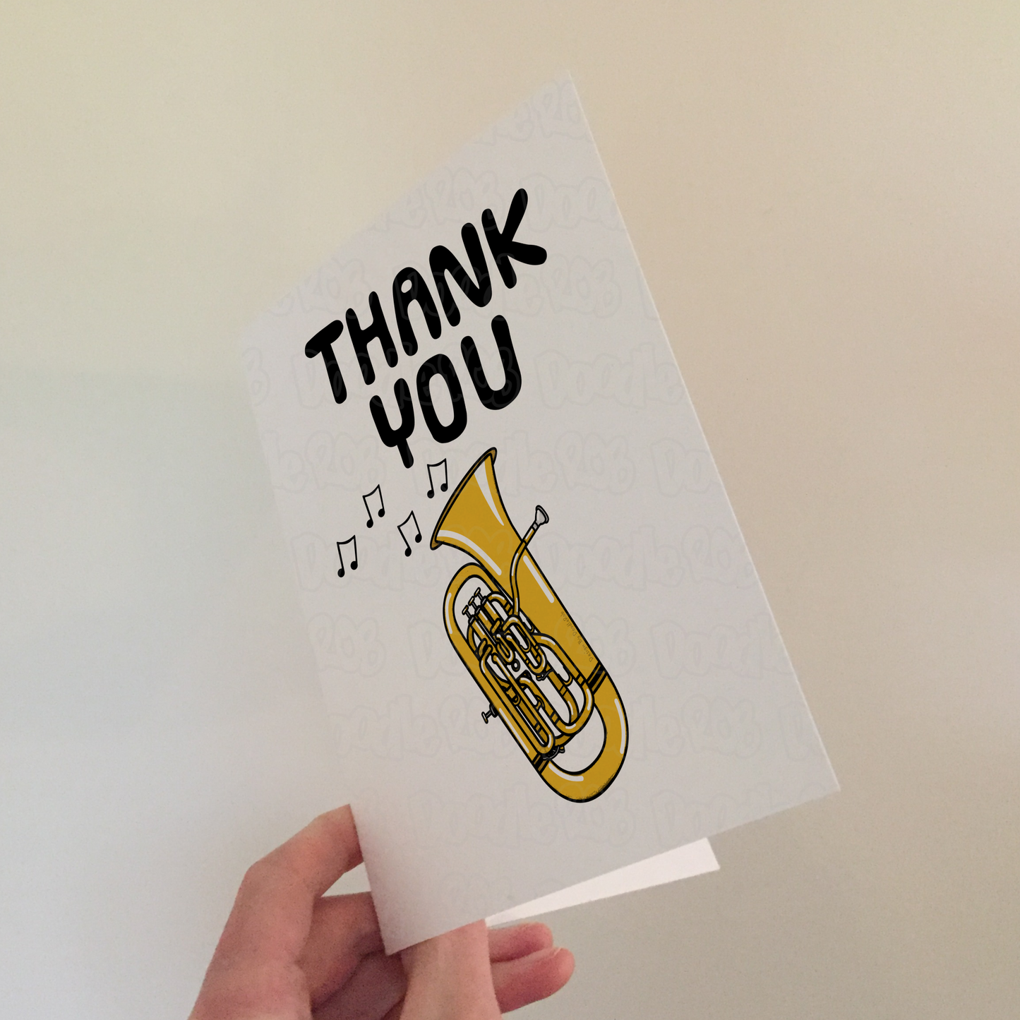 Euphonium Thank You Card - Brass Musician - Card For Music Teacher