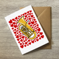 Euphonium With Hearts Greeting Card - Euphoniumist Musician Valentines Anniversary Card