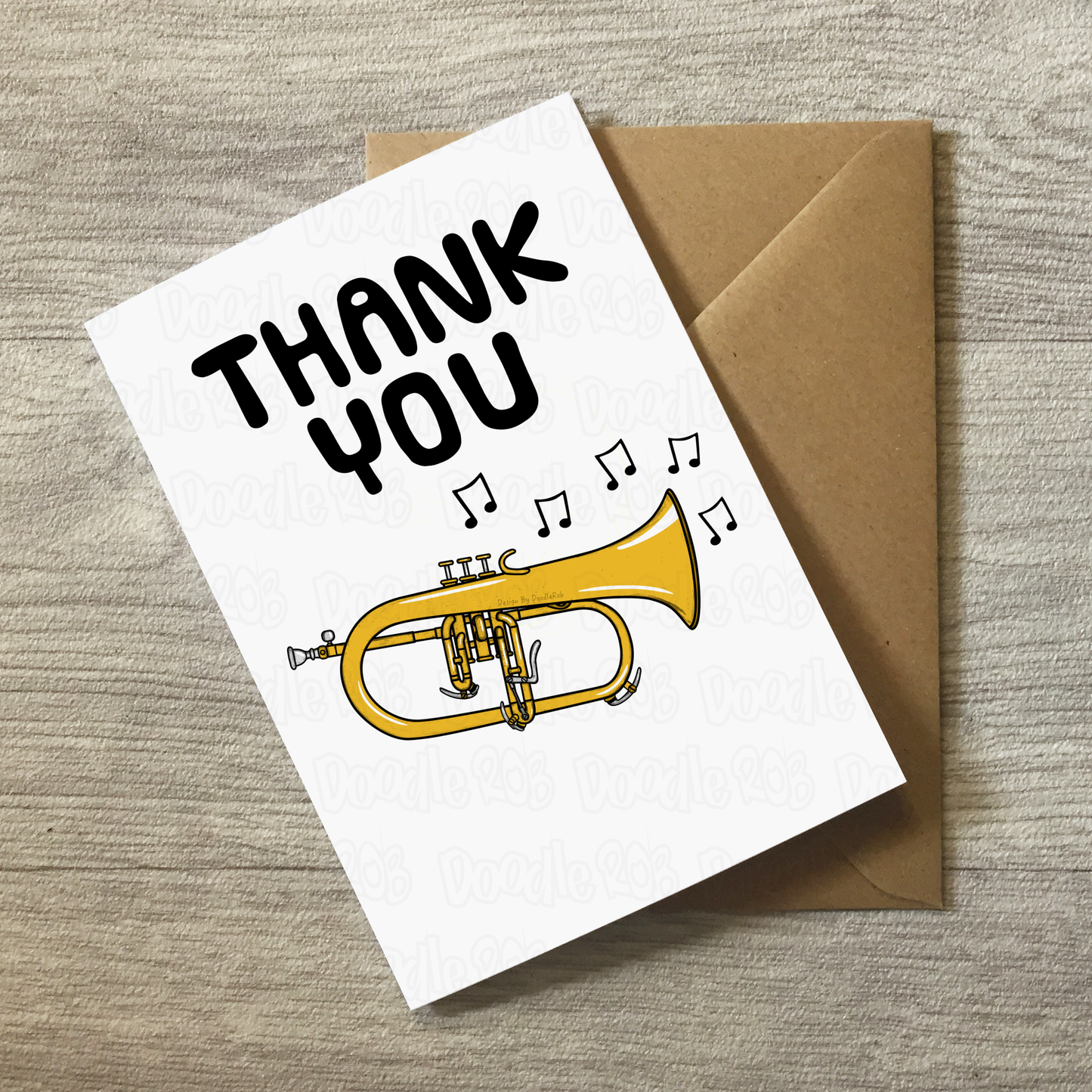 Flugelhorn Thank You Card - Brass Musician - Card For Music Teacher