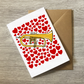 Flugelhorn With Hearts Greeting Card - Horn Player Musician Valentines Anniversary Card