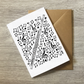 Flute Greeting Card (Musical Notes) - Flautist Birthday Card - Woodwind Musician Card