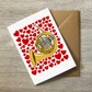 French Horn With Hearts Greeting Card - Horn Player Musician Valentines Anniversary Card