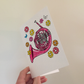 Floral French Horn Greeting Card - Female Brass Musician