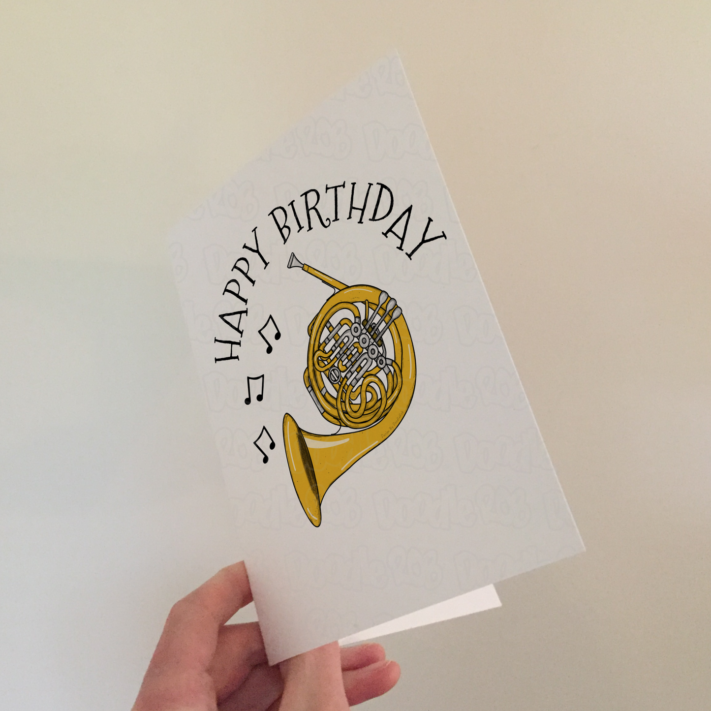 French Horn Birthday Card - Horn Player Greeting Card - Brass Musician Birthday