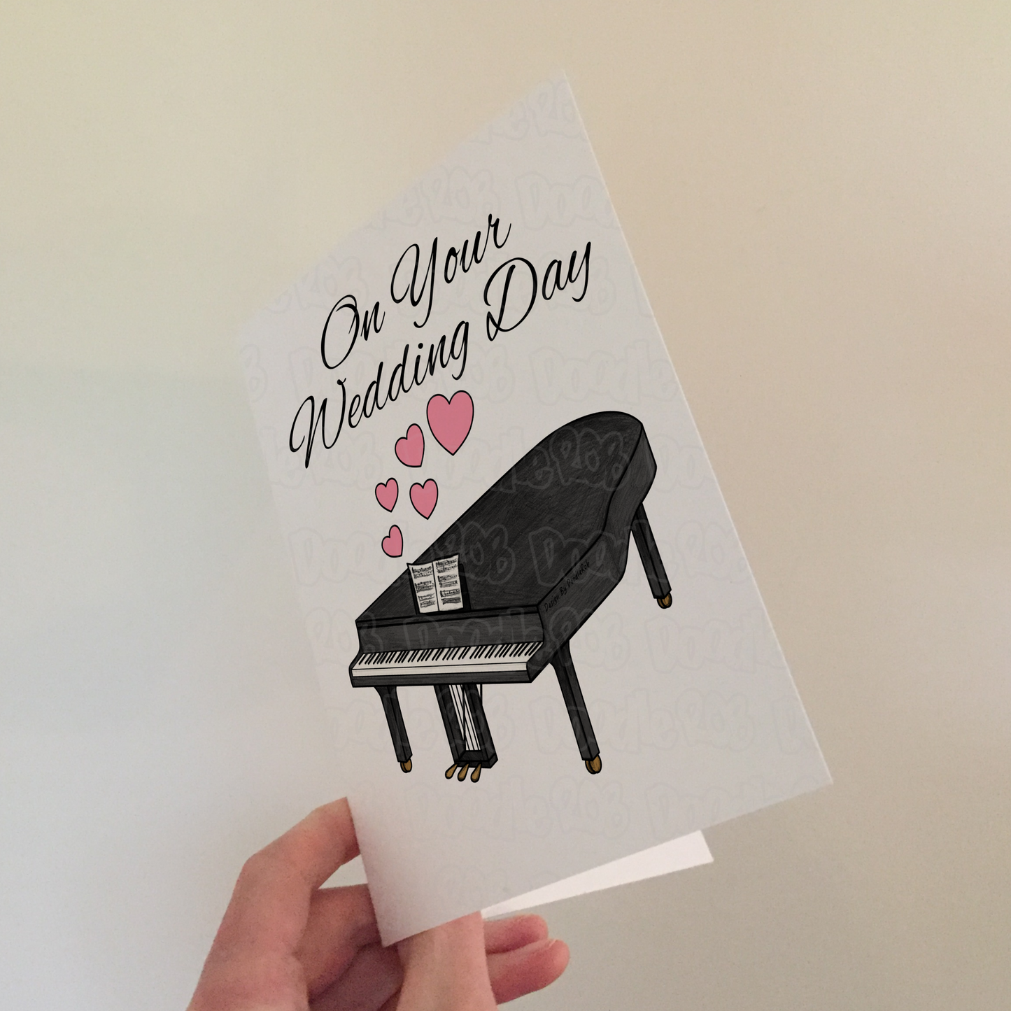 Grand Piano Wedding Card - On Your Wedding Day - Wedding Card For Musicians - Pianist Greeting Card