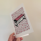 Marimba Floral Greeting Card (Pink Flowers) - Female Percussionist - Musician Card For Girl