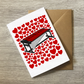 Marimba With Hearts Greeting Card - Marimbist Musician Valentines Anniversary Card