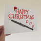 Oboe Christmas Card - Oboist Xmas Card - Music Teacher Christmas Card
