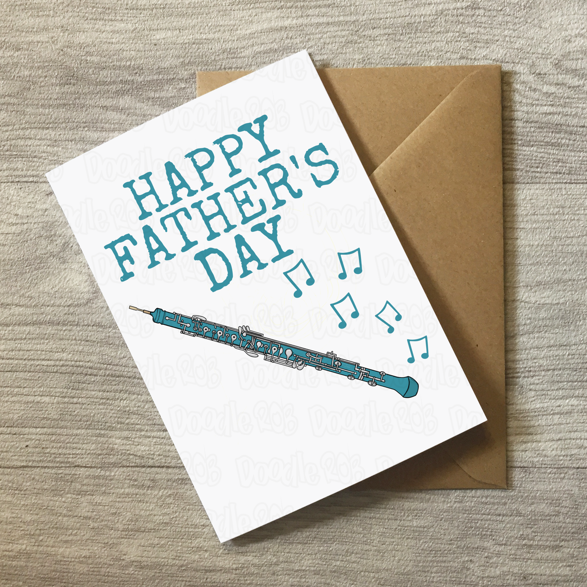 Oboe Father's Day Card - Dad Oboist Woodwind Musician