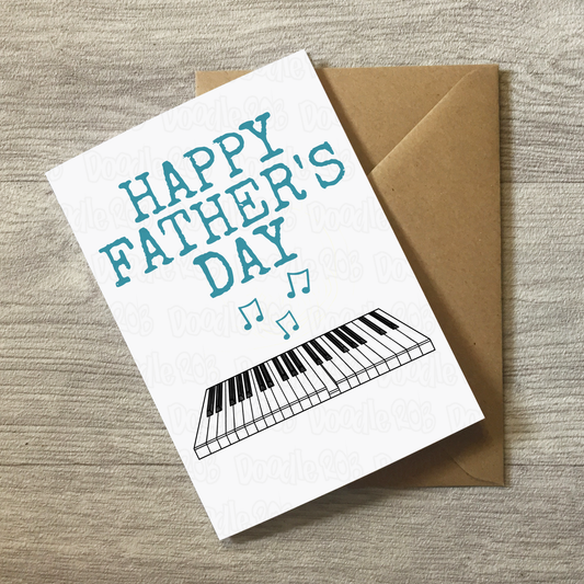 Piano Father's Day Card - Dad Pianist Musician