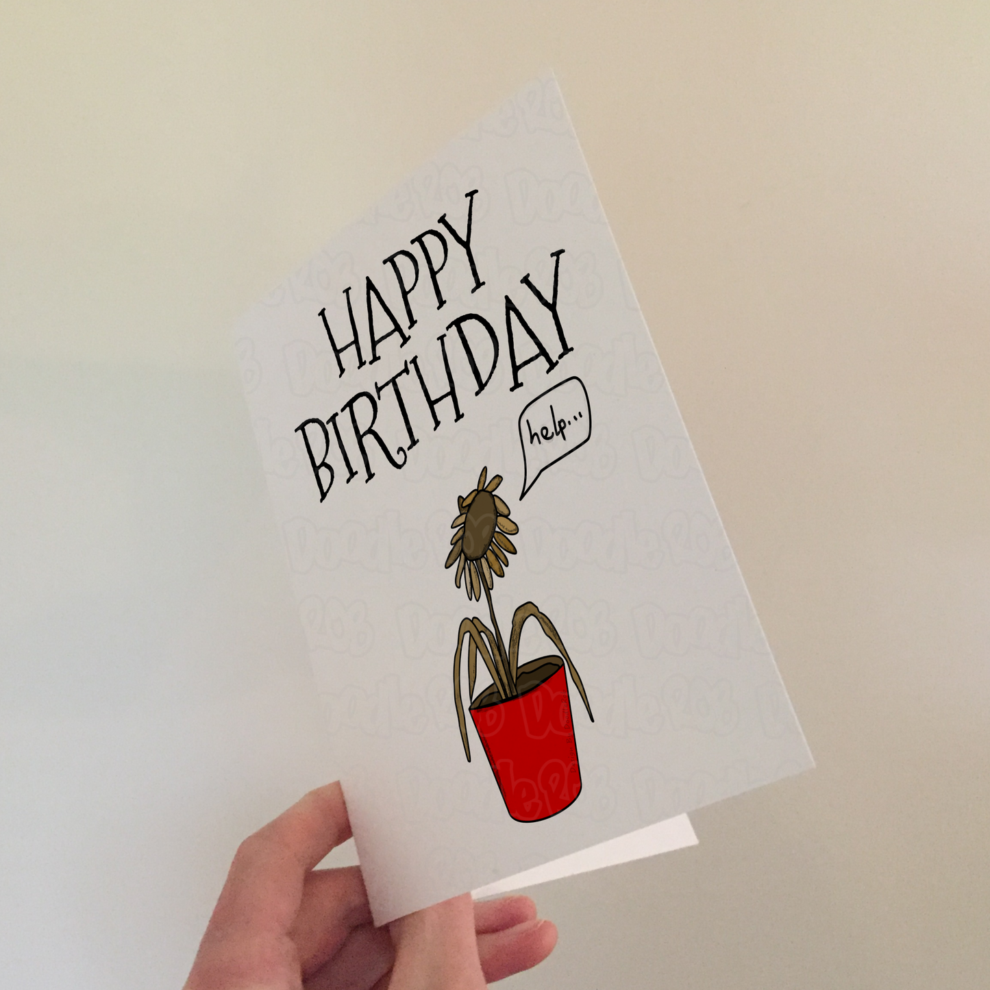 Funny Plant Birthday Card - Gardening Birthday Card - Sarcastic Greeting Card For Gardener