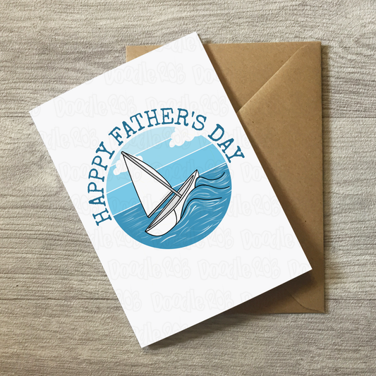 Sail Boat Father's Day Card - Dad Sailor Sailing Enthusiast